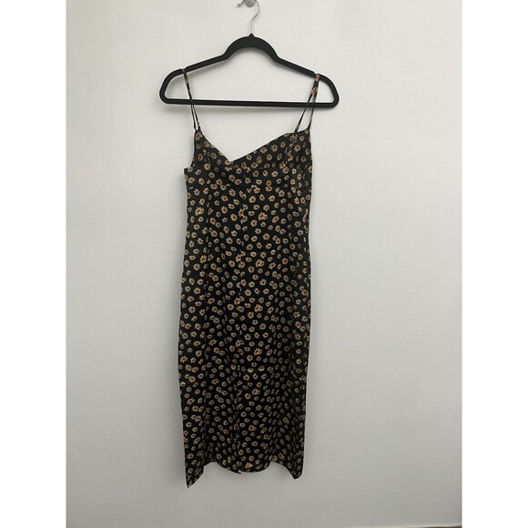 We Wore What Women Spaghetti Strap Cowl Neck Ditsy Dasies Midi Floral Dress 6 - Picture 10 of 15